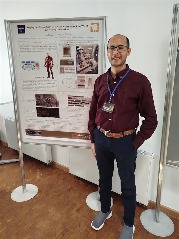 Dr. Mohamed Saleh presenting research poster from AMADE Research Group, University of Girona, European University ACROSS